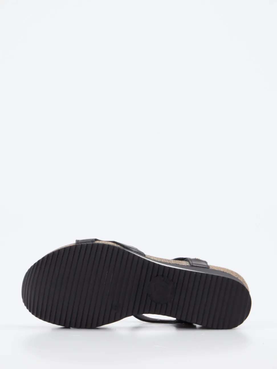 Panama Jack – Keilsandalette aus Lammleder schwarz