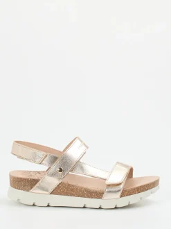Panama Jack – Komfortsandale aus Metallicleder roségold