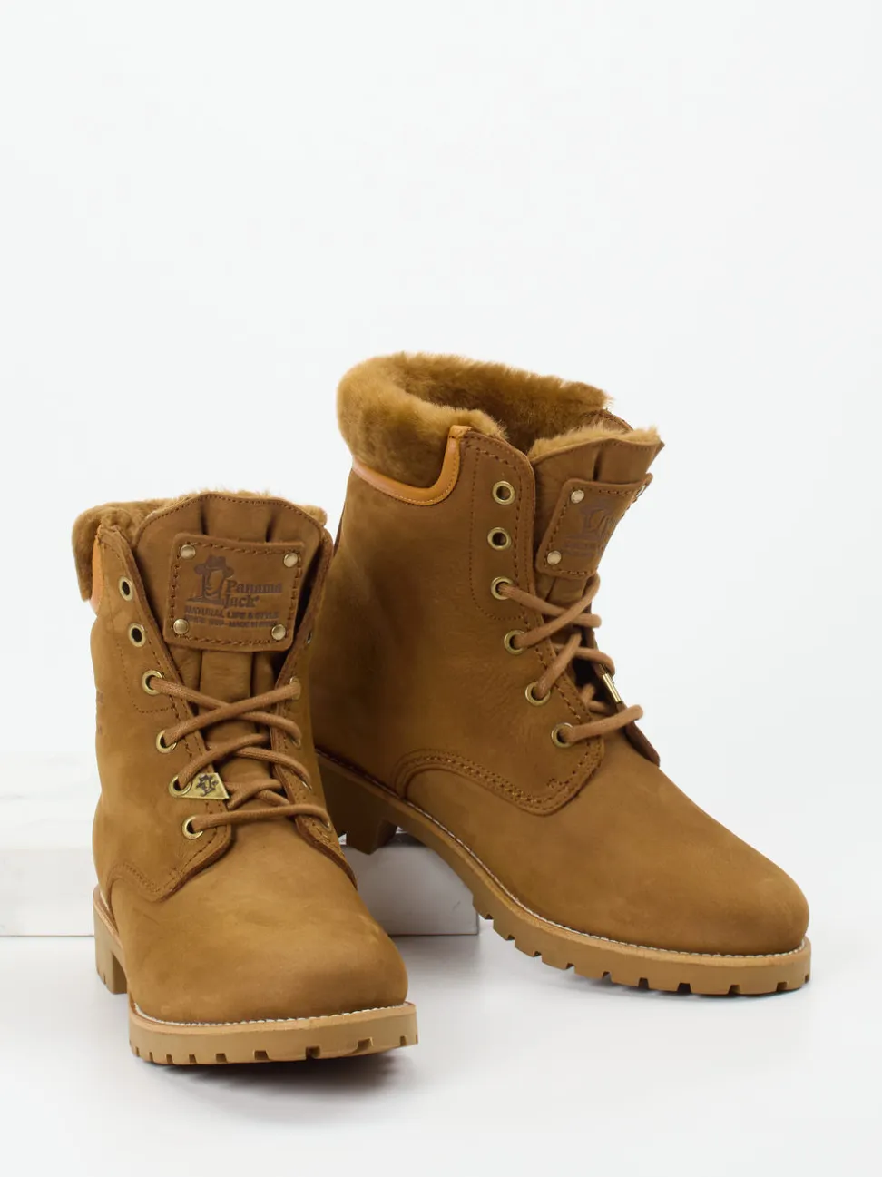 Panama Jack – Schnürboots aus Nubukleder cognacbraun