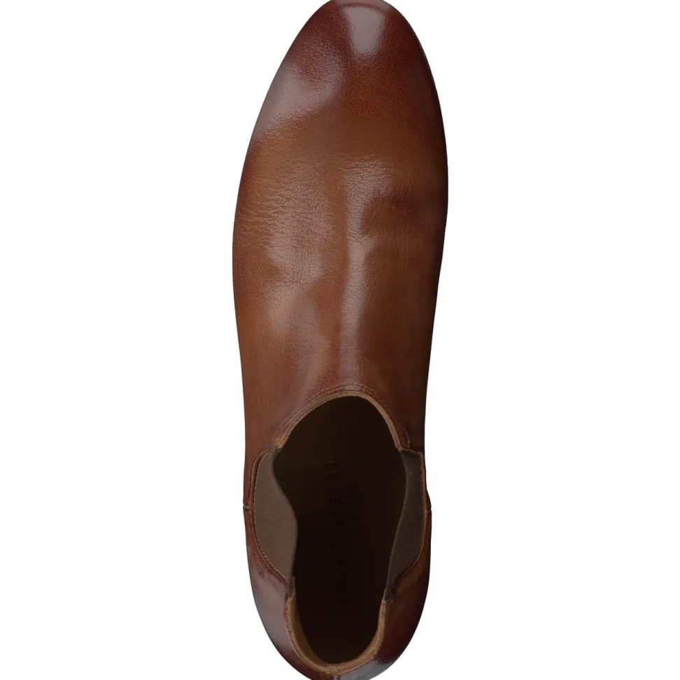 Pantanetti – Chelsea Boots aus Kalbleder mittelbraun