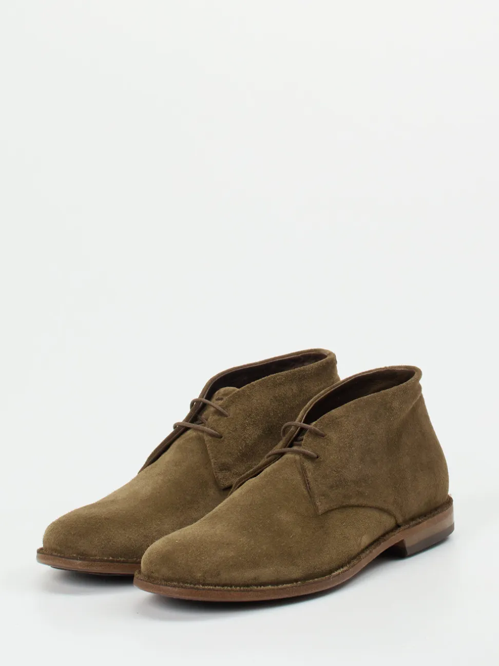 Pantanetti – Desert Boots aus Veloursleder olivbraun
