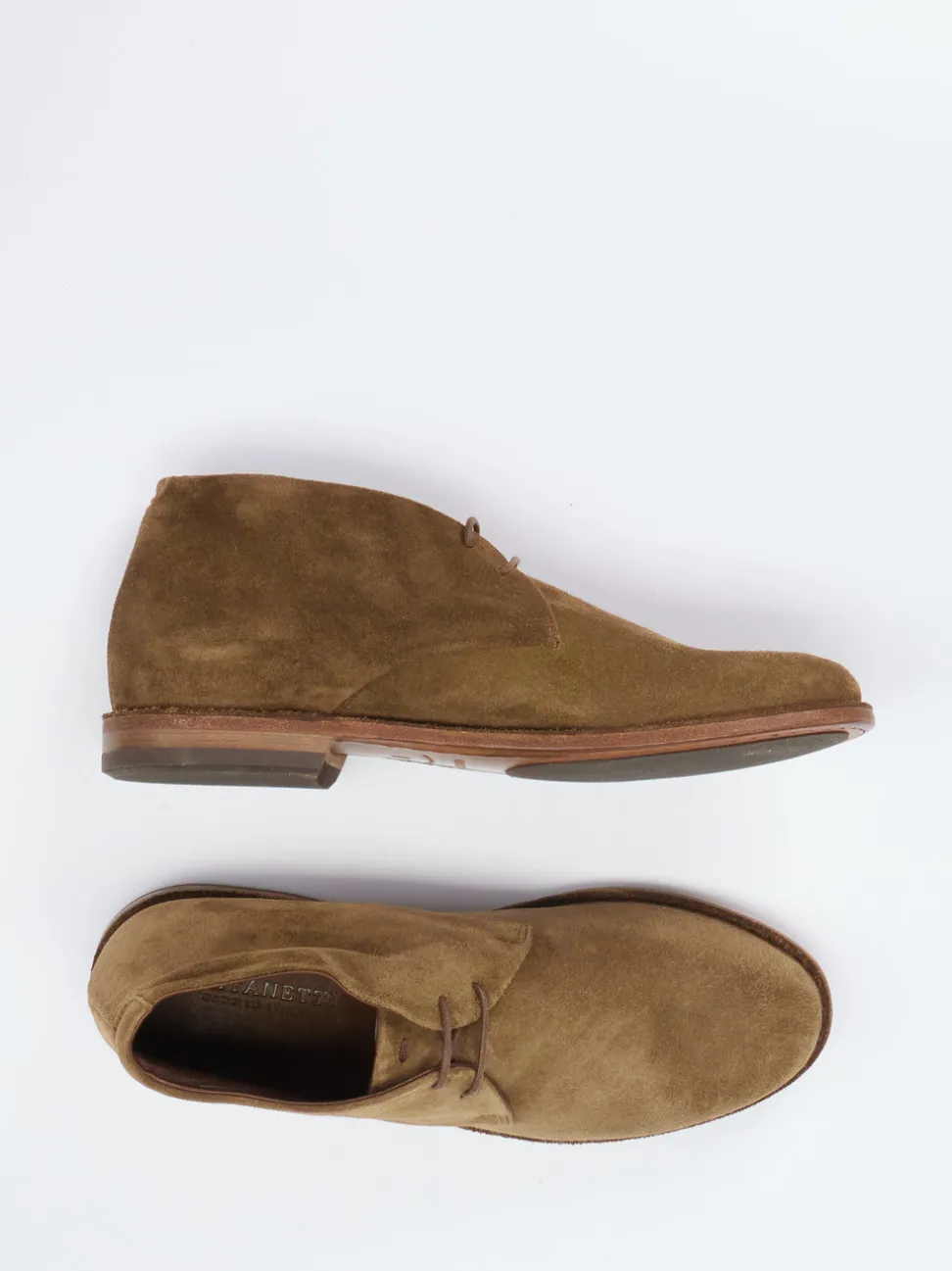 Pantanetti – Desert Boots aus Veloursleder olivbraun