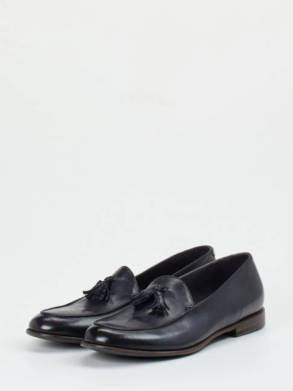 Pantanetti – Tassel Loafer aus Büffelleder Dunkelblau
