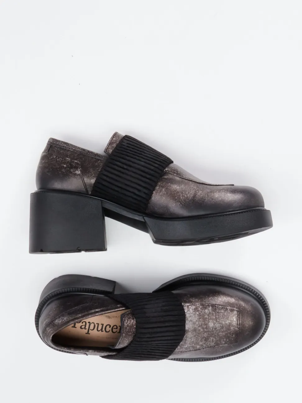 Papucei – Loafer aus Kalbleder mit Metallic-Finish