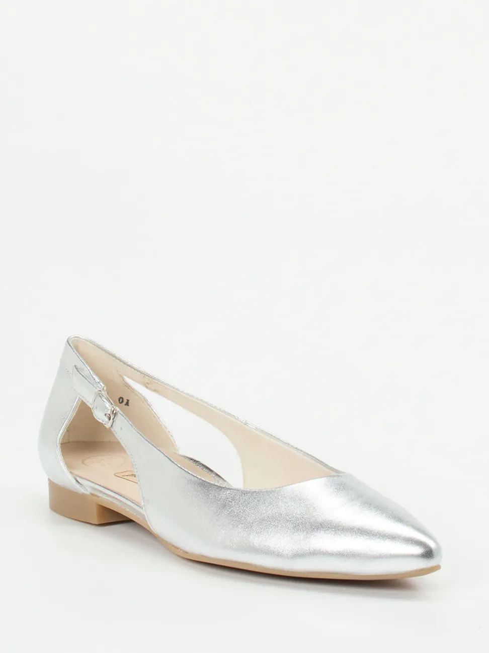 Paul Green – Ballerinas aus Kalbleder silber