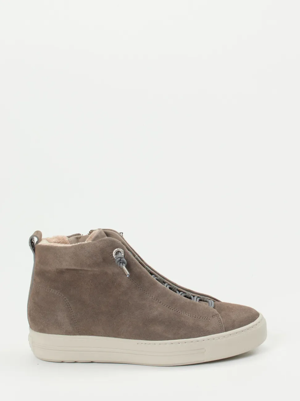 Paul Green – High-Top Sneaker aus Veloursleder grau