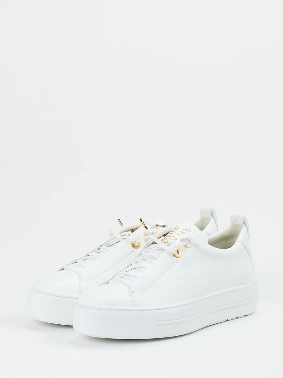 Paul Green – Plateau-Sneaker aus Kalbleder Weiß
