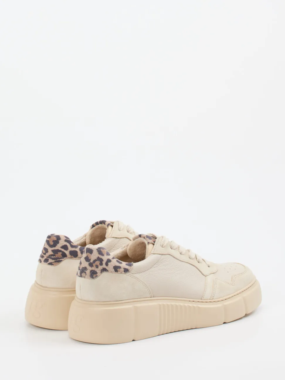 Paul Green – Plateau-Sneaker aus Kalbleder in Beige