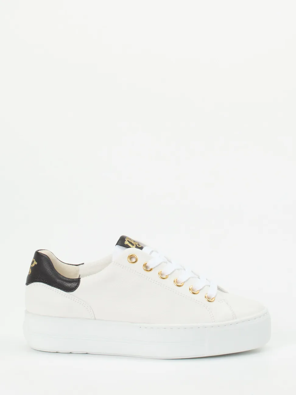 Paul Green – Plateau-Sneaker aus Kalbleder Weiß