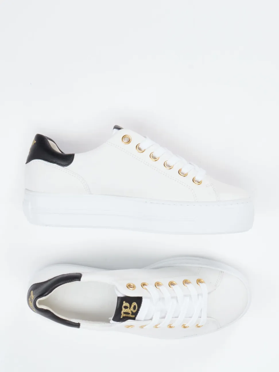 Paul Green – Plateau-Sneaker aus Kalbleder Weiß