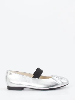 Paul Green – Spangenpumps aus Metallicleder silber