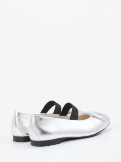 Paul Green – Spangenpumps aus Metallicleder silber