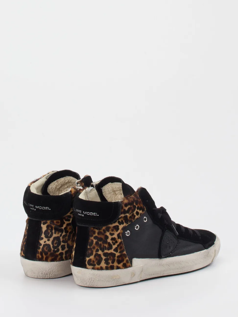 Philippe Model – High-Top Sneaker aus Veloursleder Schwarz