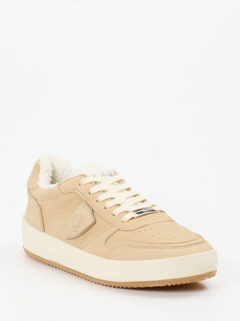 Philippe Model – Sneaker aus Nubukleder beige