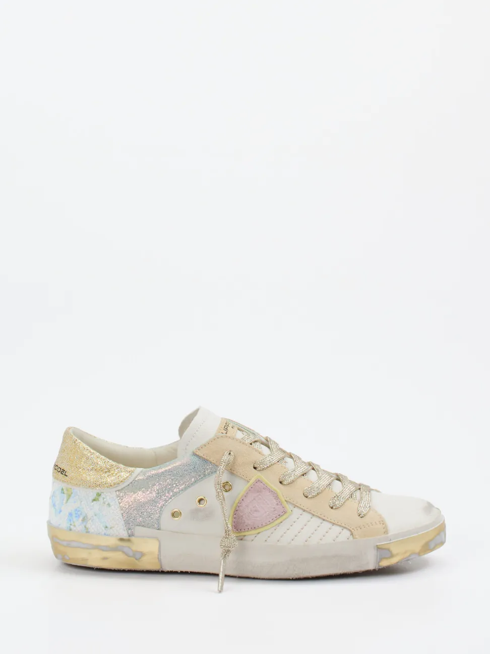 Philippe Model – Sneaker aus Leder mit Metallic-Effekt