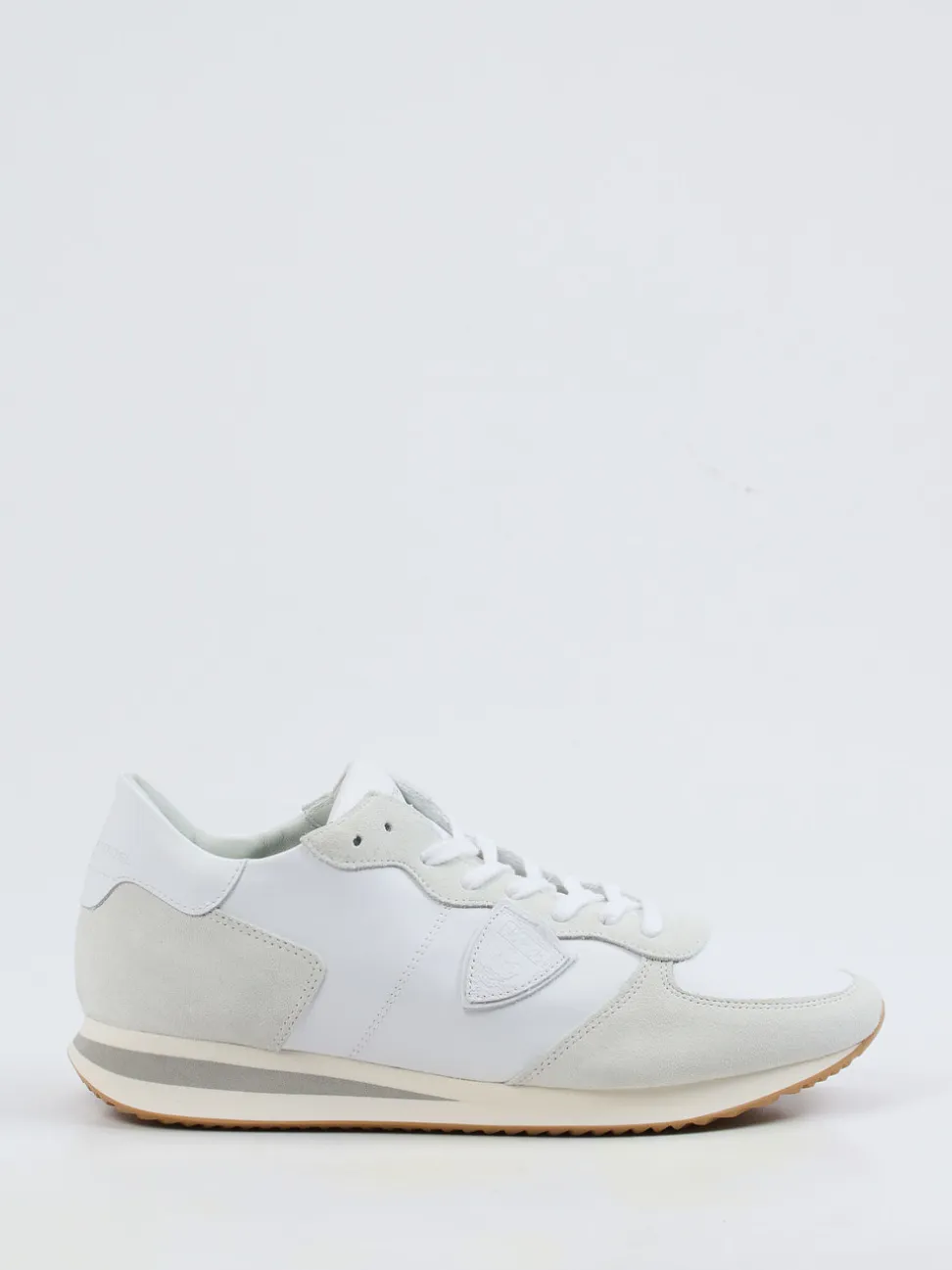 Philippe Model – Sneaker aus Veloursleder und Nappa weiß