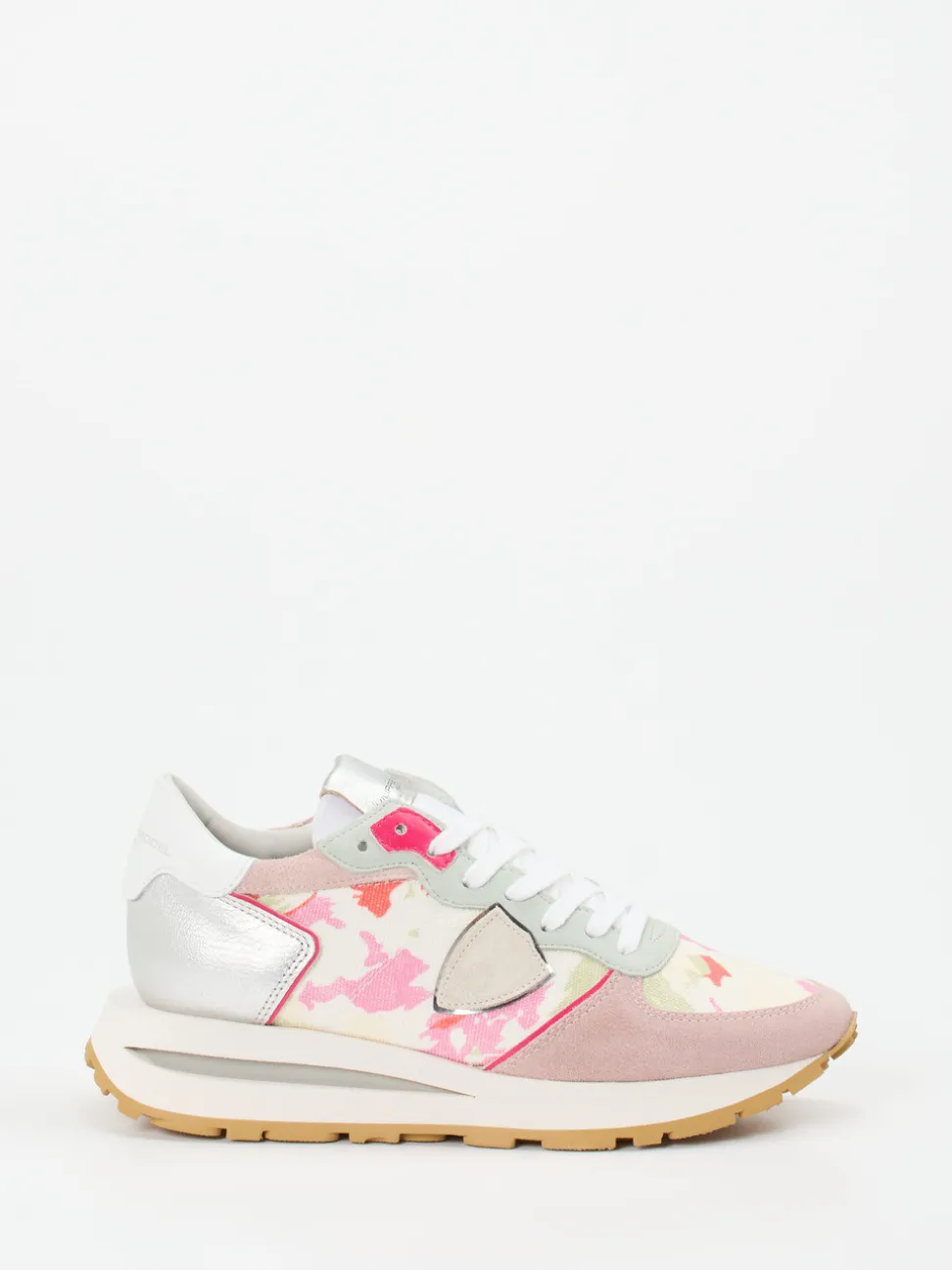 Philippe Model – Sneaker aus Veloursleder und Canvas