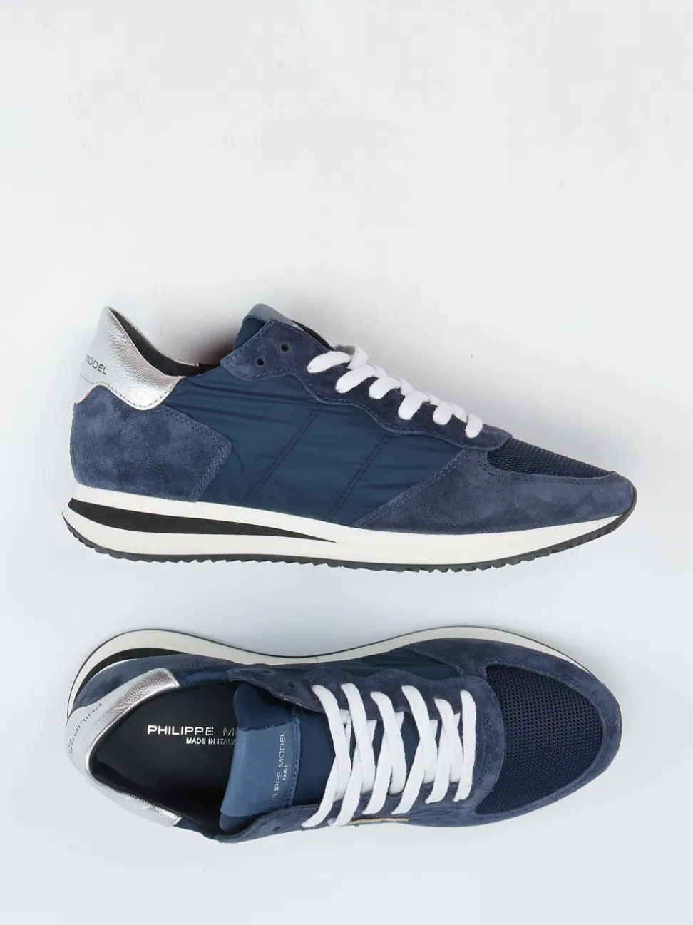 Philippe Model – Sneaker aus Veloursleder und Nylon