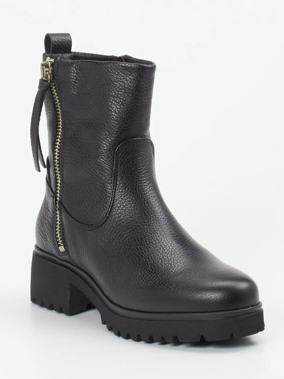 Piedi Nudi – Stiefelette aus Kalbleder Schwarz