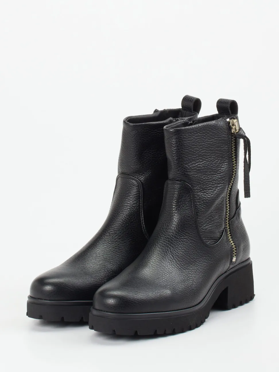 Piedi Nudi – Stiefelette aus Kalbleder Schwarz