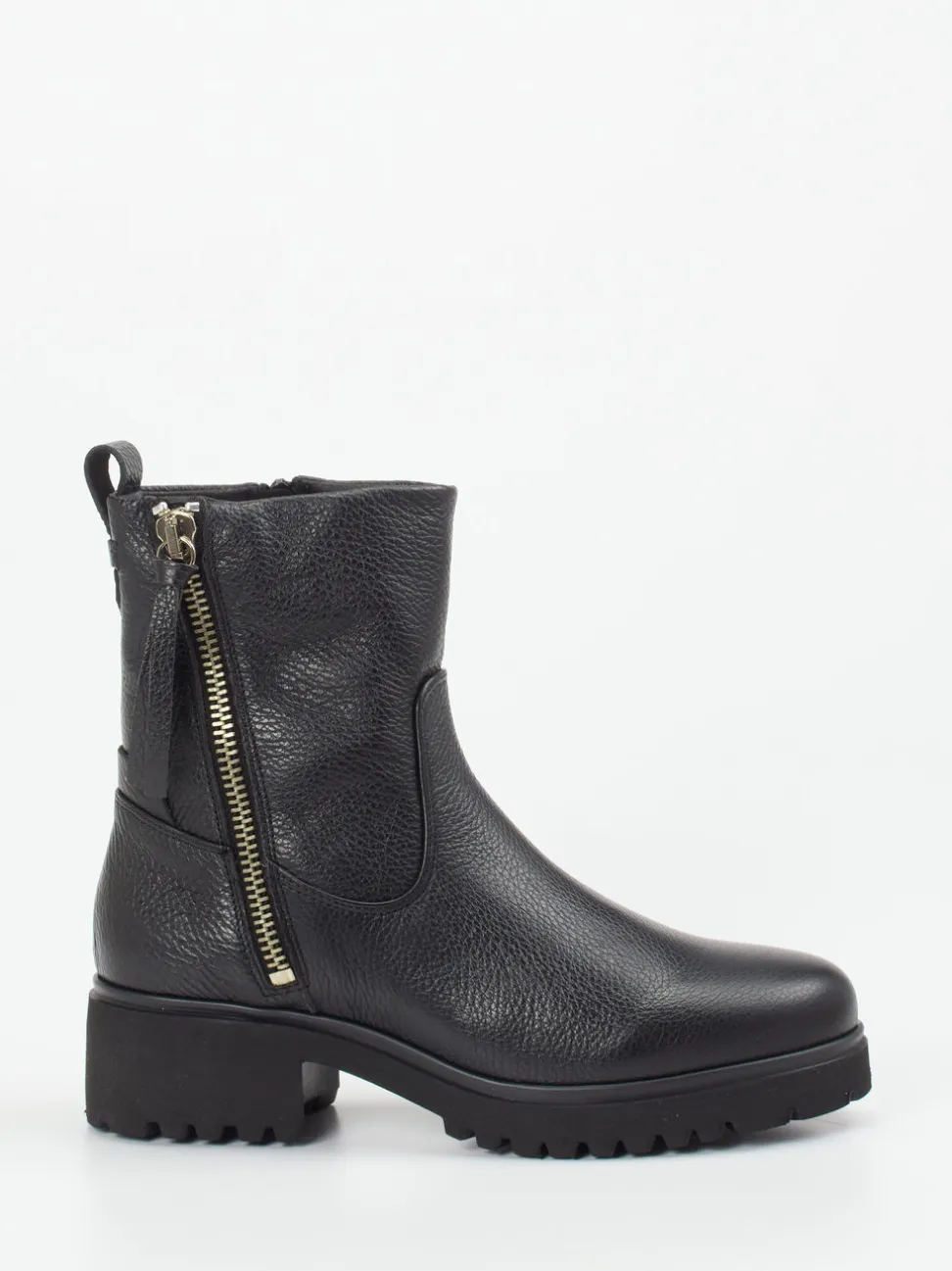 Piedi Nudi – Stiefelette aus Kalbleder Schwarz
