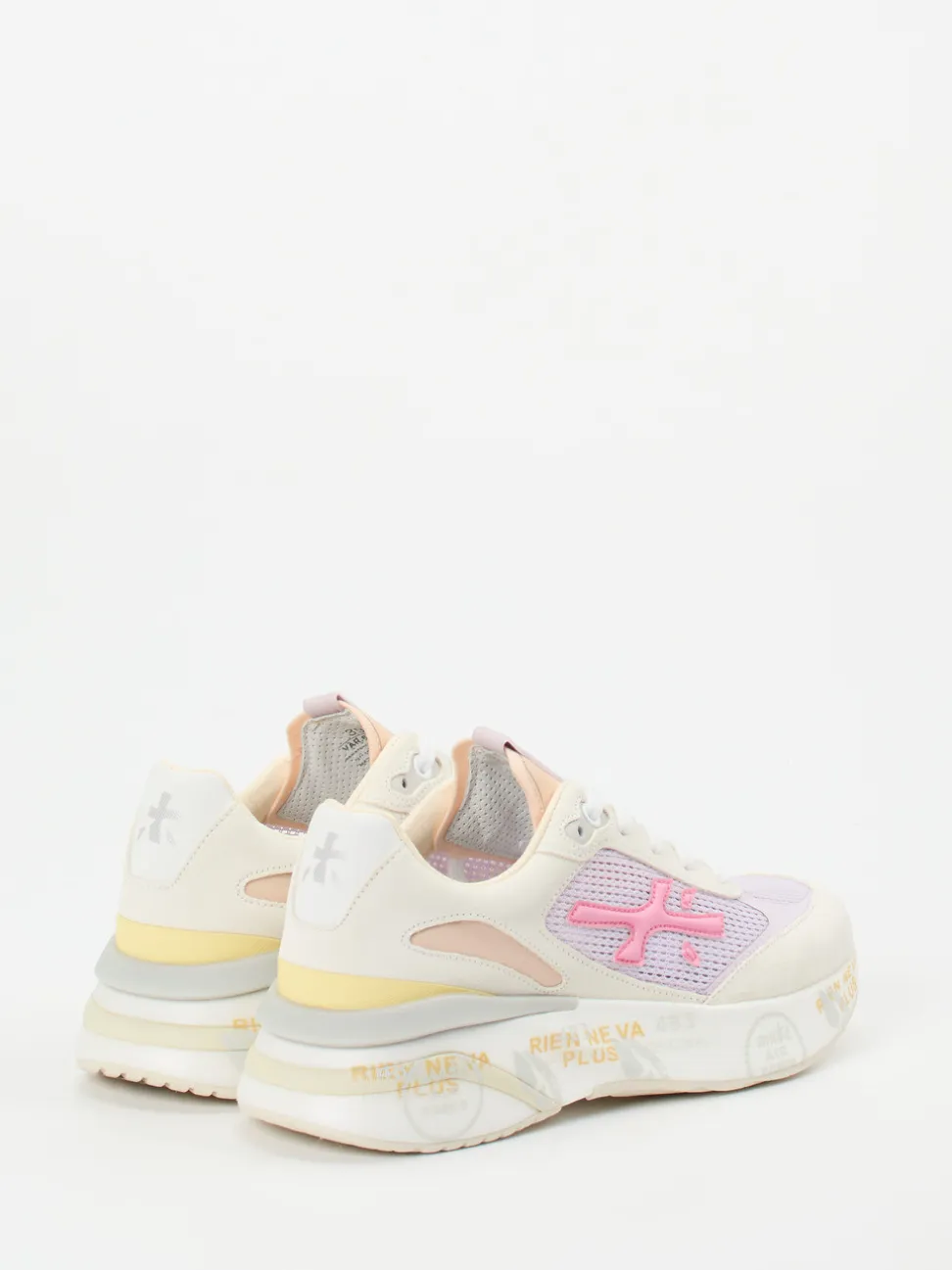 Premiata – Chunky Sneaker aus Veloursleder in Pastell