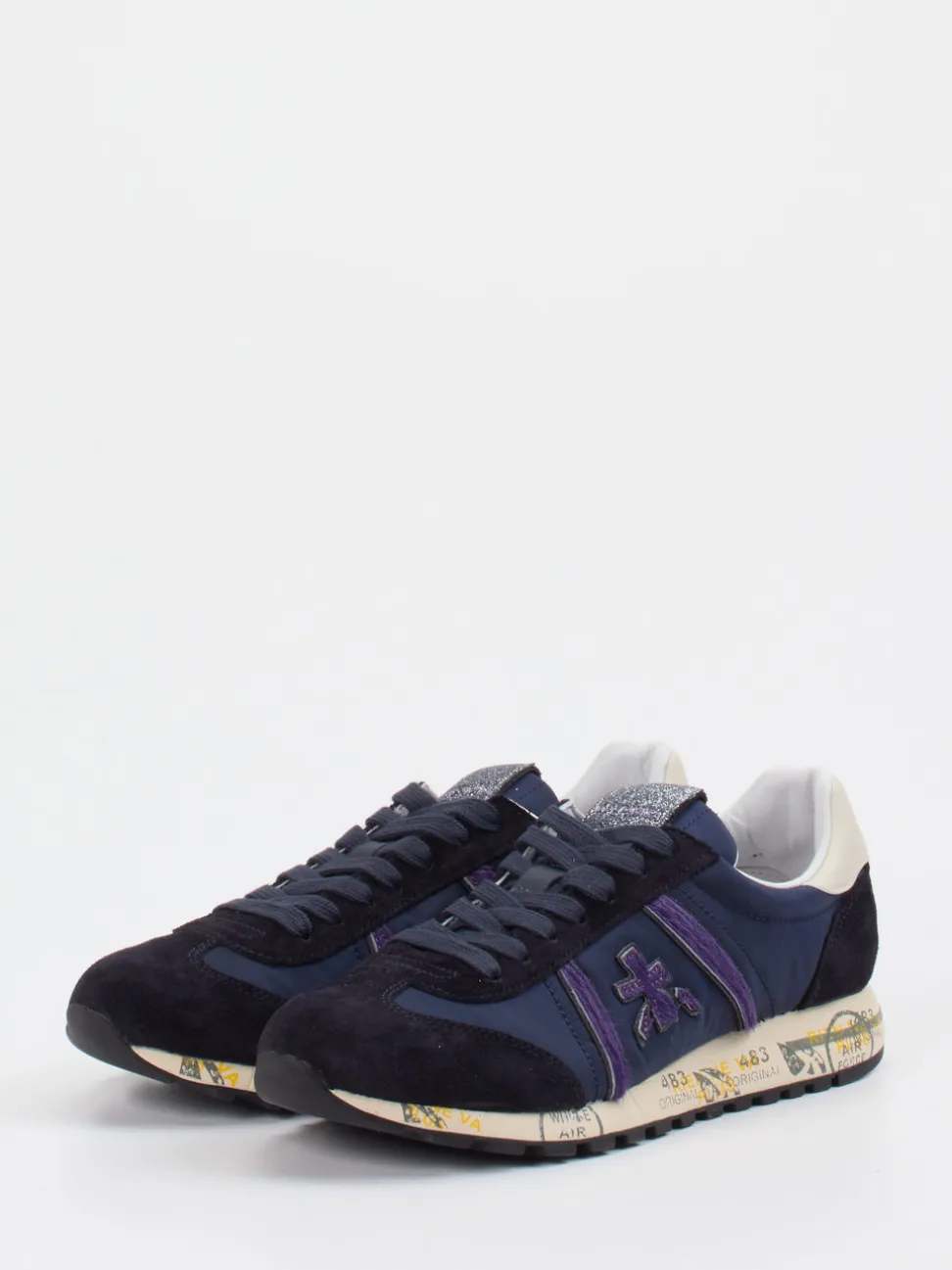 Premiata – Retro-Sneaker aus Veloursleder und Nylon