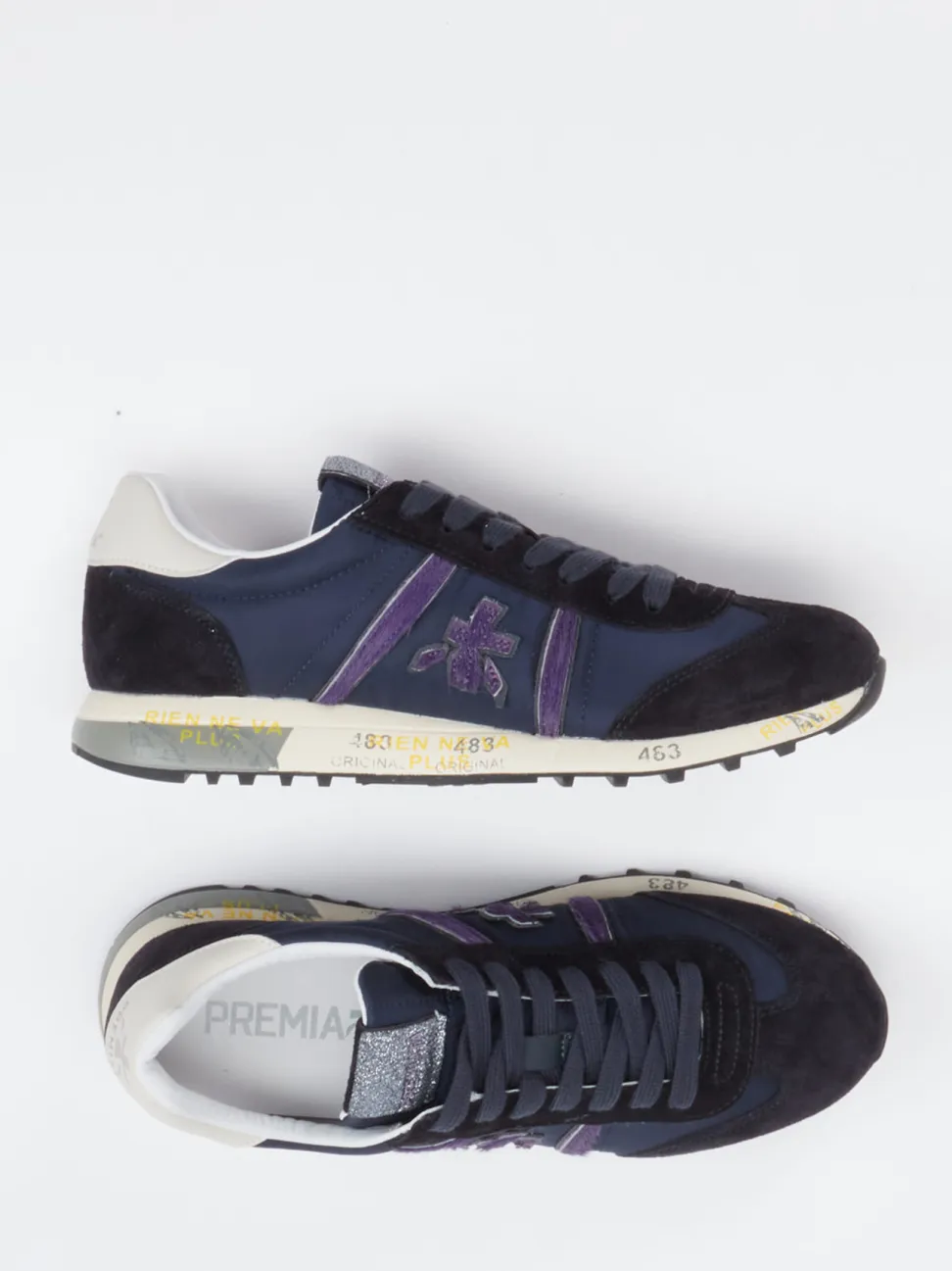 Premiata – Retro-Sneaker aus Veloursleder und Nylon