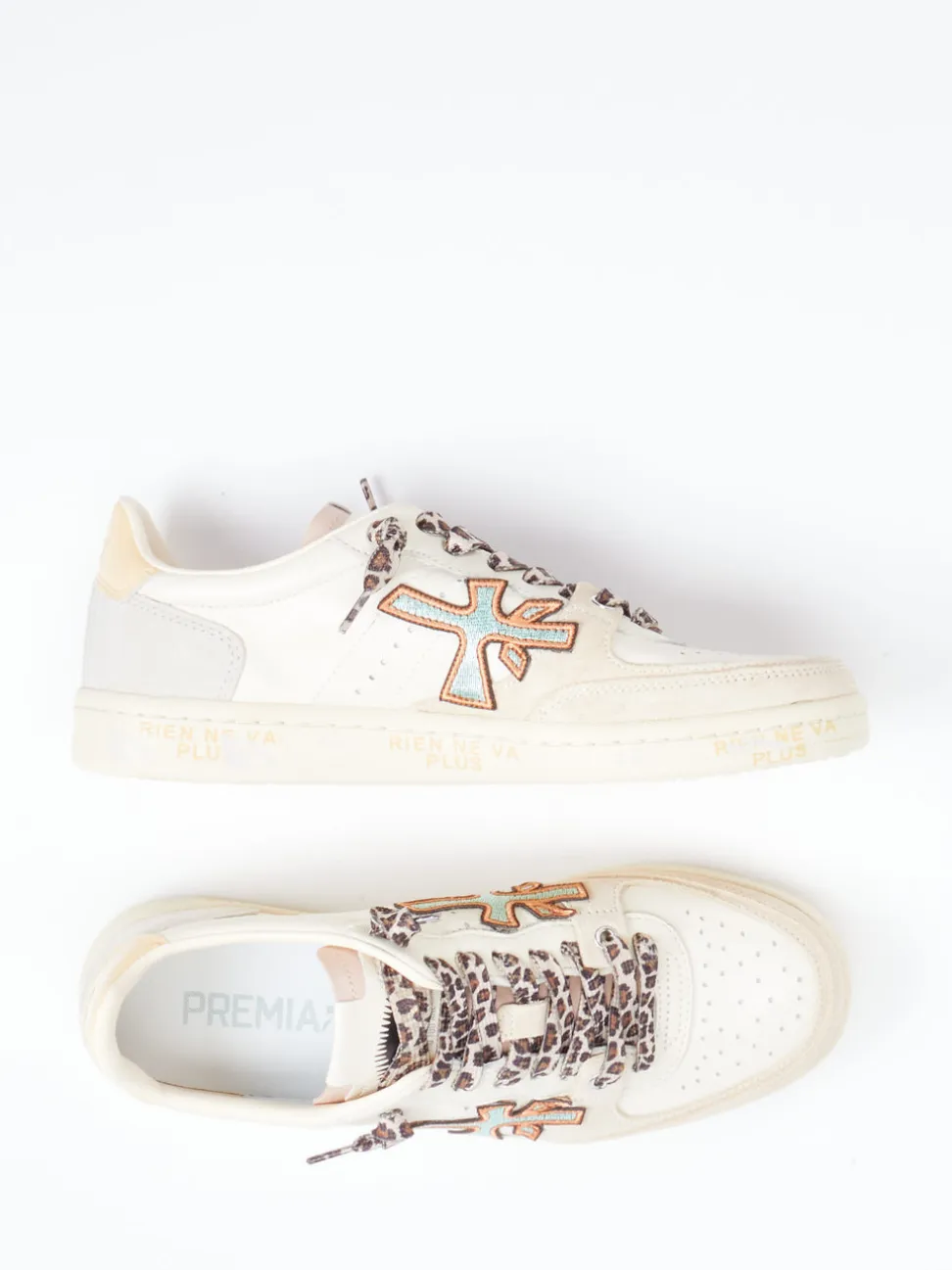 Premiata – Sneaker aus Velours- und Glattleder beige