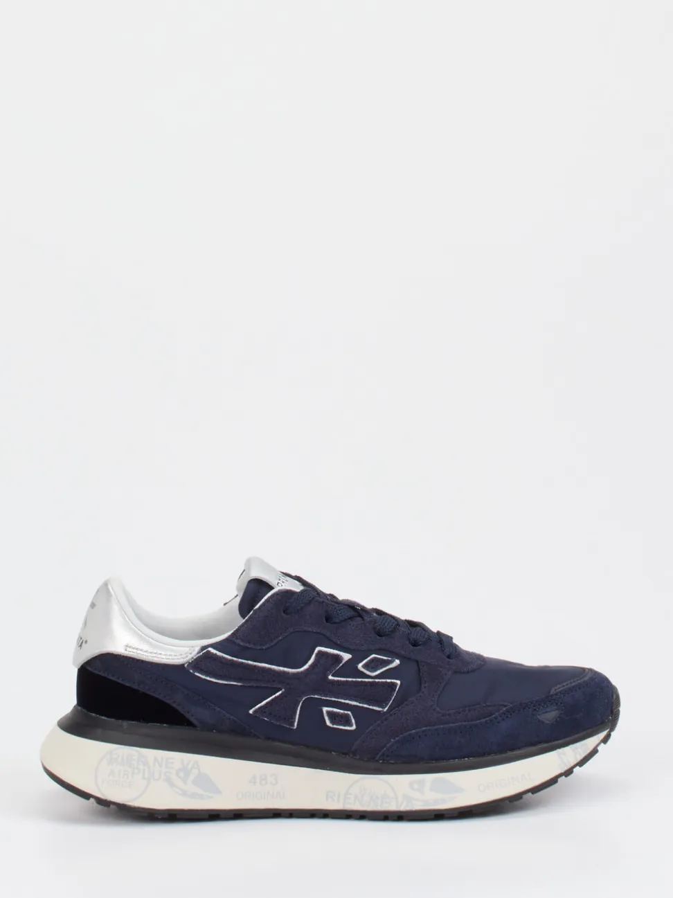 Premiata – Sneaker aus Veloursleder und Nylon blau