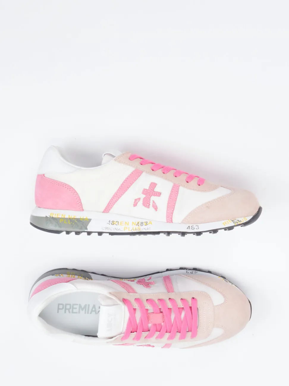 Premiata – Sneaker aus Veloursleder in Rosé