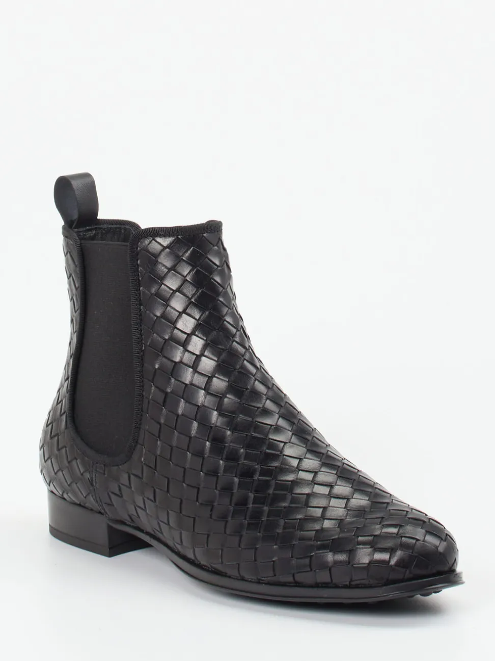 Pretty Ballerinas – Chelsea Boots aus Flechtleder schwarz