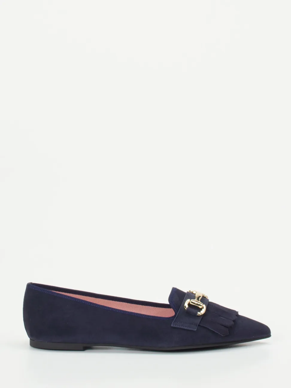 Pretty Ballerinas – Loafer-Ballerinas aus Veloursleder blau