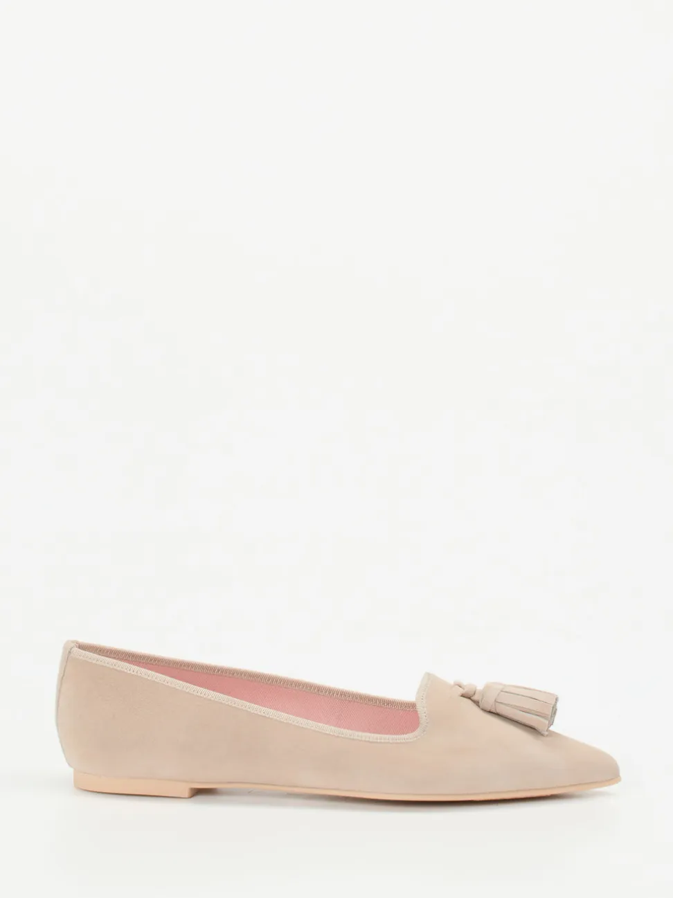 Pretty Ballerinas – Loafer-Ballerinas aus Veloursleder Beige