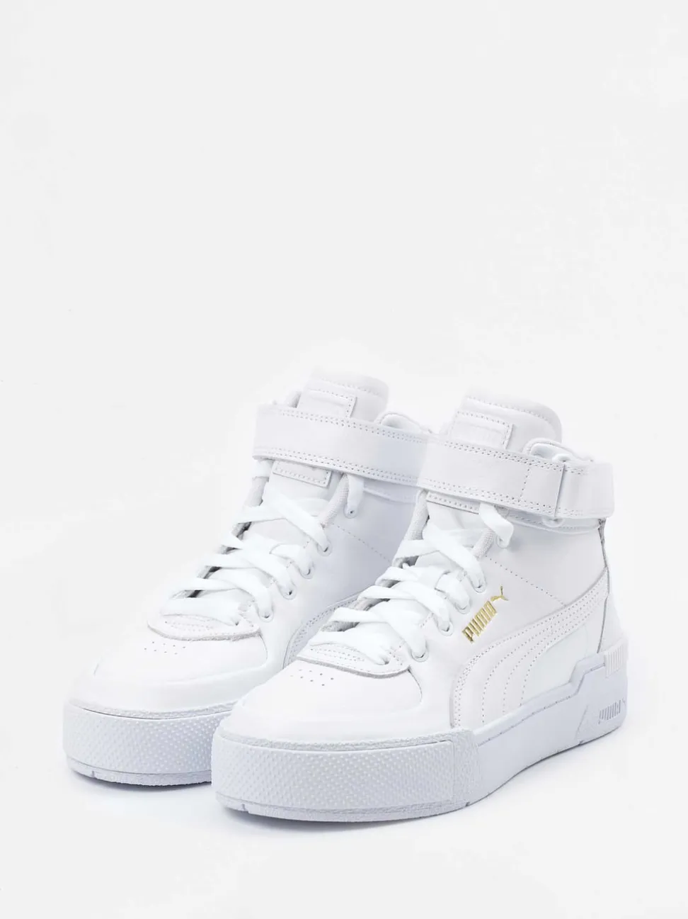 Puma – High-Top Sneaker aus Kalbleder Weiß