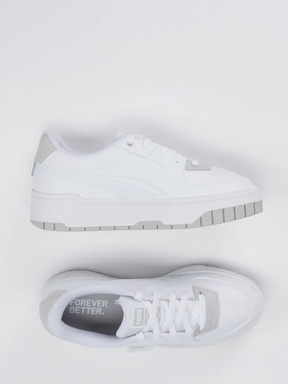 Puma – Sneaker aus Leder in Weiß mit Chunky-Sohle