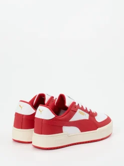 Puma – Sneaker aus Leder und Mesh in Tomatenrot