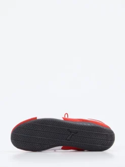 Puma – Sneaker aus Mesh und Veloursleder rot