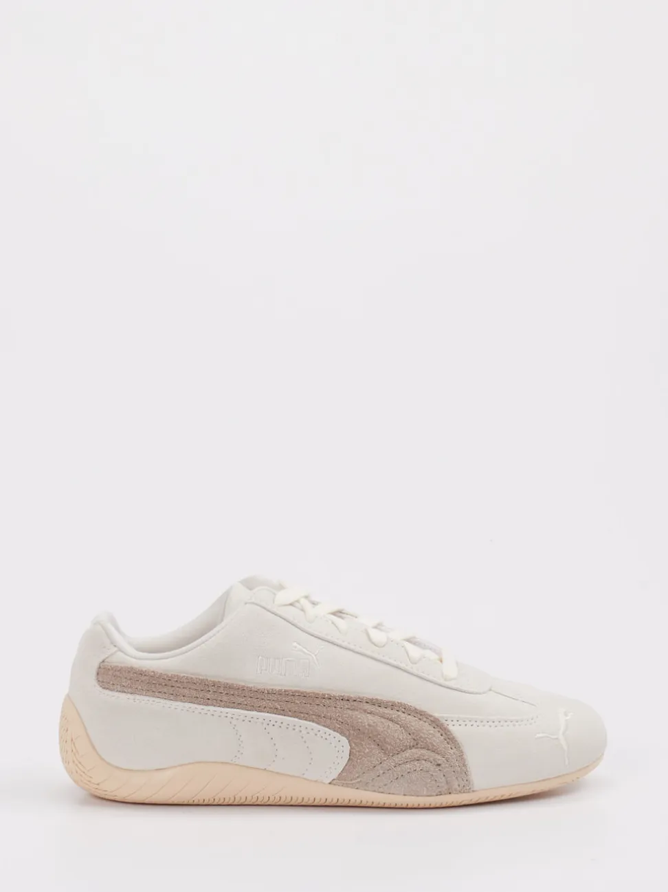 Puma – Sneaker aus Veloursleder Cremeweiß