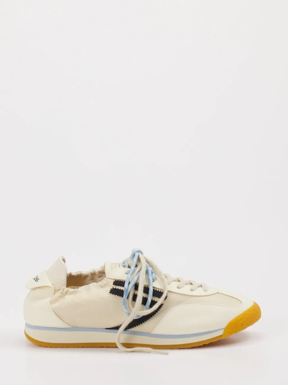 Puraai – Sneaker aus Velour und Textil cremeweiß