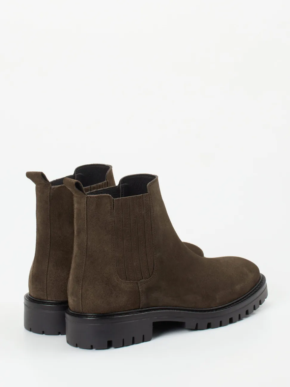 Ralph Harrison – Chelsea Boots aus Veloursleder olivbraun