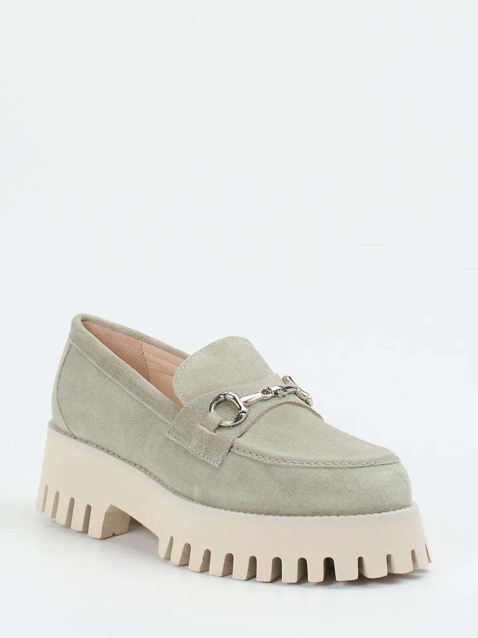 Ralph Harrison – Chunky Loafer aus Veloursleder Salbeigrün