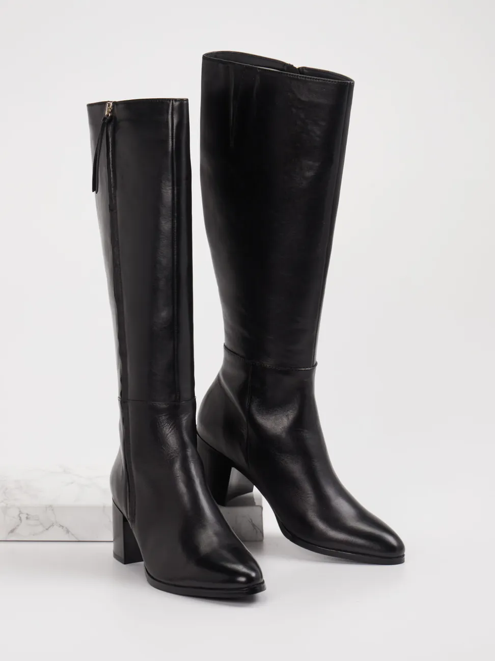 Ralph Harrison – Kniehohe Stiefel aus Leder schwarz