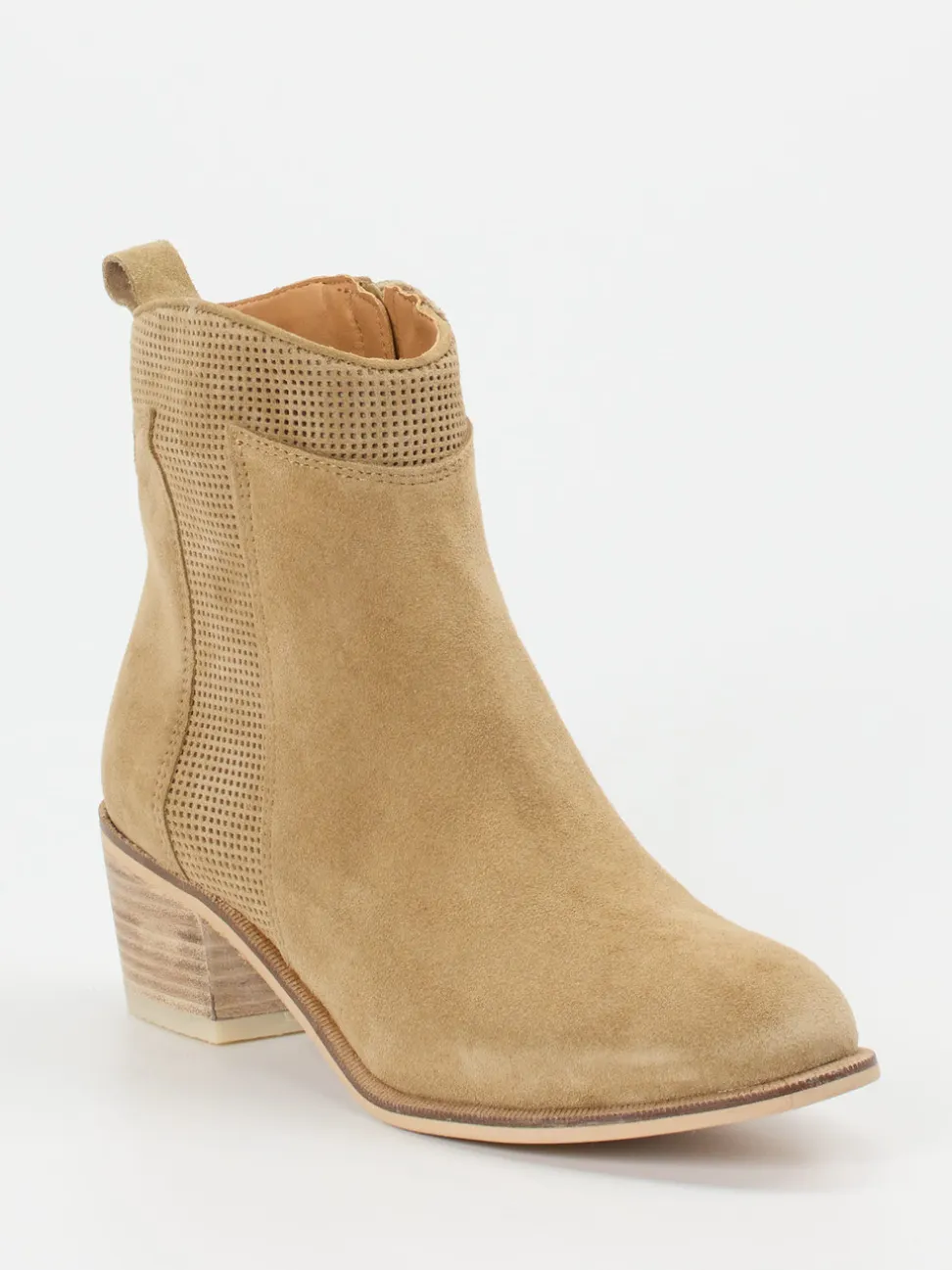 Ralph Harrison – Stiefeletten aus Veloursleder sandbeige