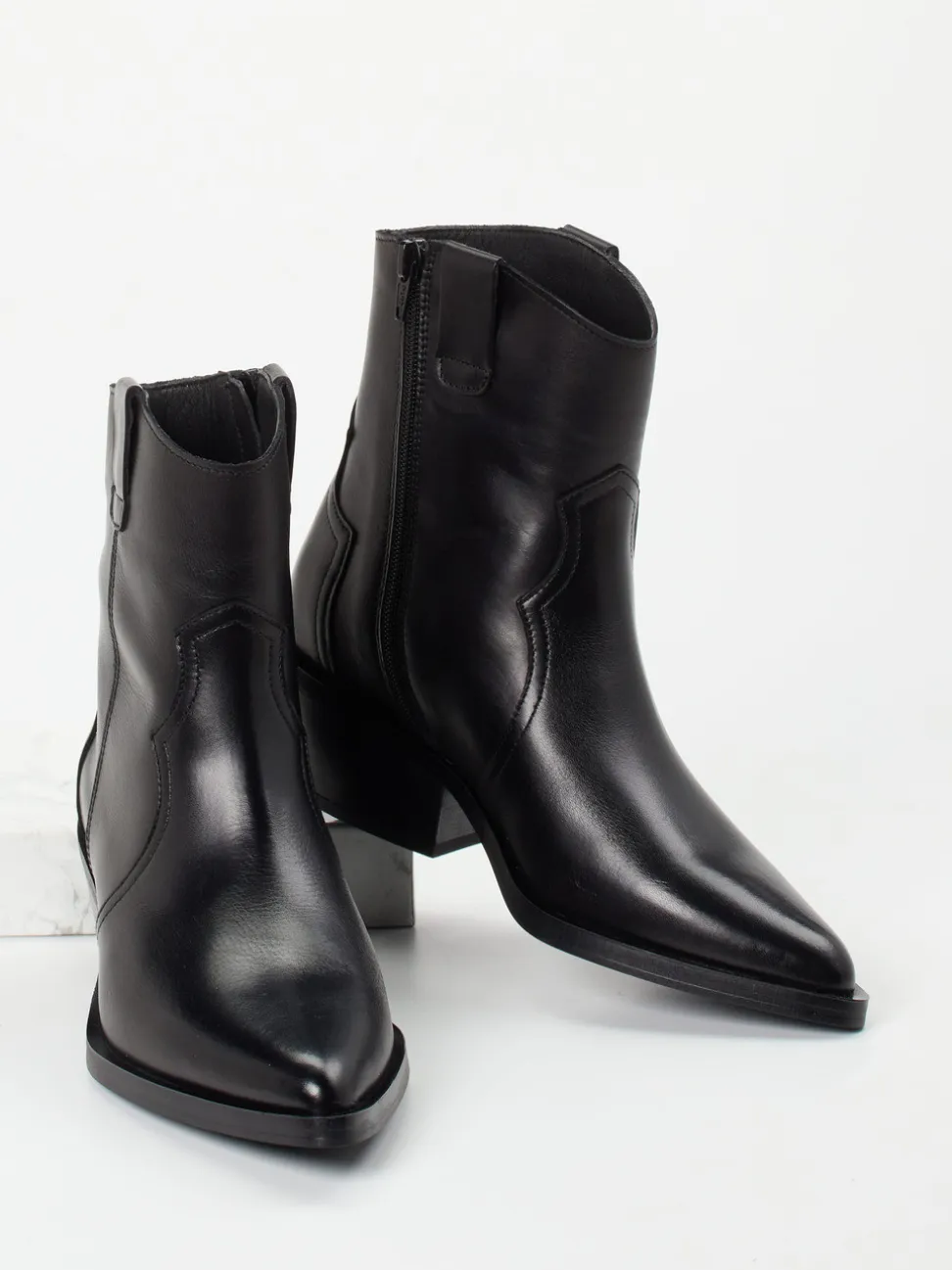 Ralph Harrison – Western-Stiefelette aus Kalbleder schwarz