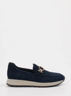 Rapid Soul – Slipper aus Veloursleder Dunkelblau