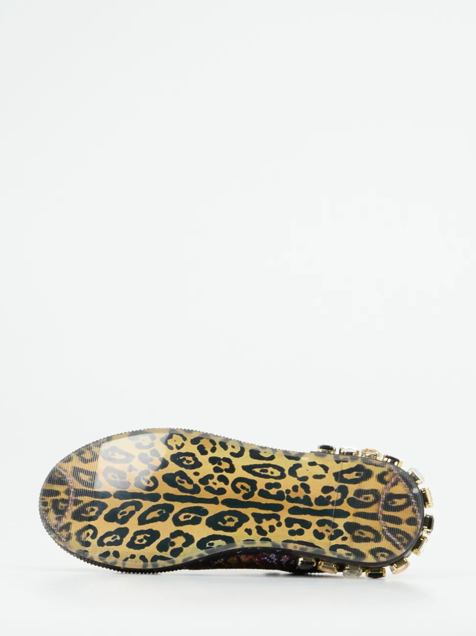 Rise – Sneaker aus Metallicleder mit Animalprint