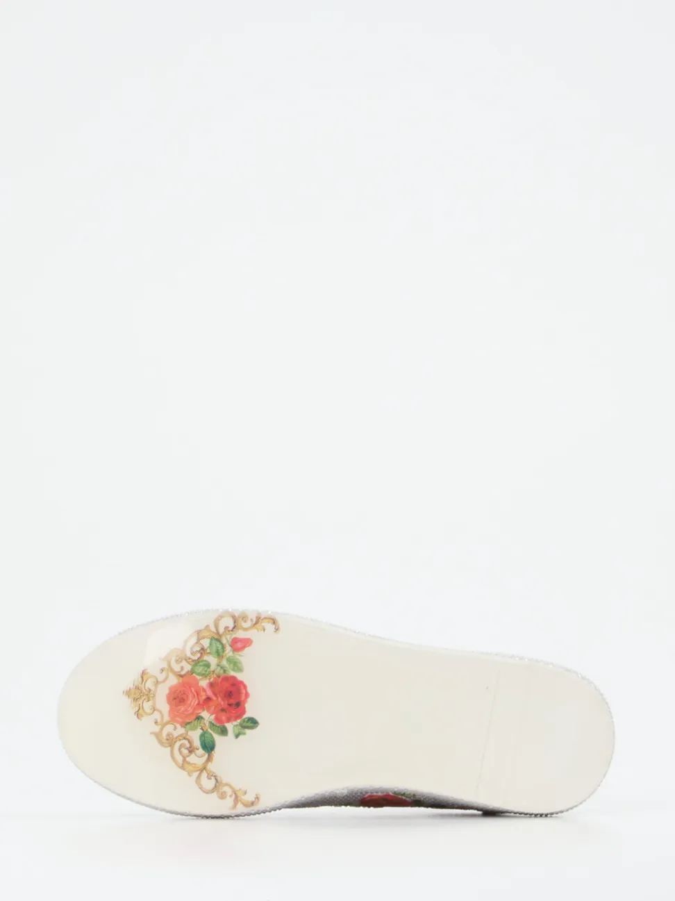 Rise – Sneaker aus Metallicleder mit Strassdetails