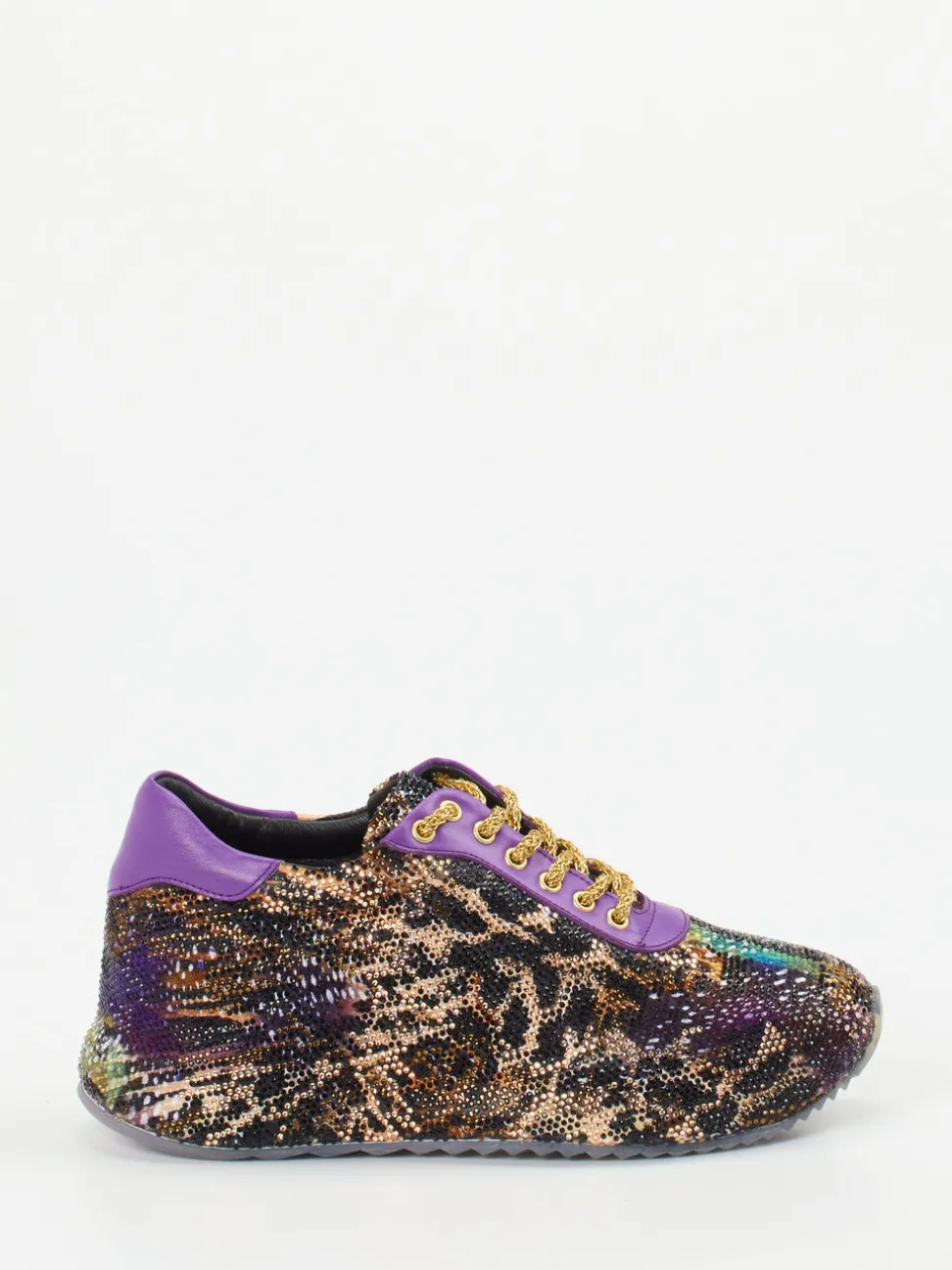 Rise – Sneaker aus Metallic mit Pailletten Violett