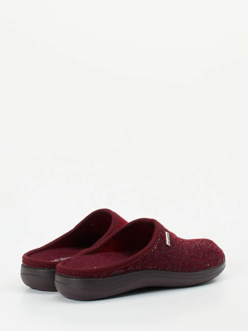 Rohde – Pantoffel aus Textil mit Pailletten Bordeaux